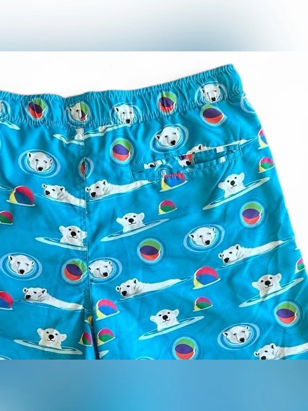 NWOT Men’s Surf Society Swimwear Blue Beachball & Polar Beach Swim Board Shorts